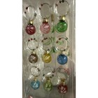 Crystal Handblown Glass Christmas Tree With Wine 9 Glass Ornaments New In Box