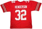 Sale  Ohio State Buckeyes Treveyon Henderson Auto Signed Red Jersey Beckett
