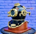 Vintage Us Navy Divers Boston Brass Antique Scuba Deep Diving Helmet Mark V Base