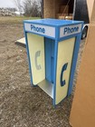 Large New Old Stock Blue Advertising Payphone Booth Shroud Enclosure Wow 