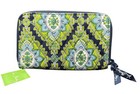 Vera Bradley Blue Green Cambridge Large Zip Around Wallet Clutch Nwt Retired