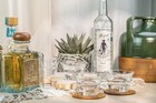Mezcal Tasting Glasses Set 4 - 5oz Crystal Stemless Copitas For Tequila Reposado