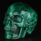 2 0  Malachite Carved Crystal Skull  Realistic  Crystal Healing