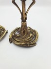 Nice Pair Of French Art Nouveau Bronze Candlesticks     Circa 1900