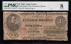 Rare Vg Graded 1862  1  greenback  Us Legal Tender Note  Pmg 8  4177