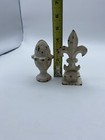 Set Of 2 Metal Decorative Finials Heavy Cast Iron Pieces