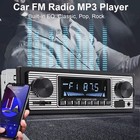Bluetooth Car Fm Radio Mp3 Player Usb Vintage Classic Stereo Audio Receiver Aux