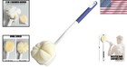 Shower Body Brush Soft Bristles And Loofah Long Handle Back Scrubber Bath Mesh S