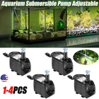 290 Gph Aquarium Water Pump Adjustable Submersible Pump For Fish Tank Statuar Us