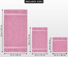 8 Piece Towel Set Pink 100  Cotton 600 Gsm Bath Hand Wash Towels Absorbent
