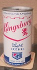 1970 Kingsbury Straight Steel Pull Tab Beer Can Division Heileman 3 Cities Empty