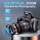 4k Digital Camera Camcorder 72mp For Photography And Video 12x Optical Zoom 64gb