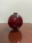 Ruby Red Glass Lightning Rod Ball Vg 4 3 4  Diameter