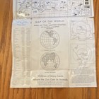 Hammond 1964 Vintage Original Folding Political World Map Children Of Many Lands