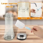 Glass Sugar Dispenser Shaker Jar Adjustable Lid Coffee Bar Shaker Clear Kitchen