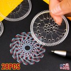 Spirograph Deluxe Tin Set Draw Spiral Designs Interlocking Toys Gears Wheels 27x