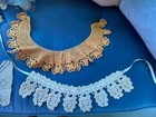 Lot 7 Antique Lace Finery Handmade Crochet Lace Dress Yokes Neck Collars Collar