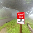 Private Road - No Trespassing 12  X 18  Acm Reflective Aluminum Metal Sign Large