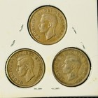 3 Canadian One Cent Coins 1940  1945    1948    free Shipping   