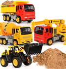 6-piece City Construction Vehicle Toy Set - Excavator Dump  Truck  Crane   More