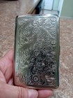 Vintage Metal Cigarette Case Box Portable  Cigarettes Case Holder 2 75  X 4 25 