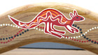 New Hand Crafted painted Medium Boomerang  australia  - 13 Inch Souvenir W-stand