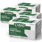 Curad Alcohol Prep Pads 400pc Isopropyl Wipes First Aid Swabs 4 Boxes - Medical