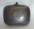 Unusual Antique Metal Container With Etched Design-what s It For   Soap   Coins 