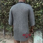Chainmail Shirt Medieval Mild Steel Flat Ring Riveted 7mm Larp Armor Haubergeon 