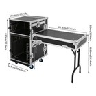 12u Pa Rack road Case Top Studio Dj Table Top 2 Layers12u Sound Box W  Casters