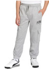 Puma Boy s Tech Cargo Pants Jogger Large 14 16 Black Fleece Lined Gray