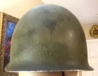 Wwii Front Seam Vietnam Period Mi Steel Helmet  And Liner Named