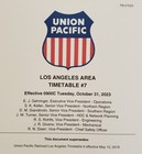   union Pacific Railroad   Los Angeles Su Timetable  7-- Collectible-- New