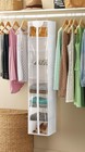 Transparent Hanging Sweater Storage Bag White Closet Organizer