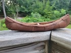 Vintage Native American Style Birch Bark Wood 12  Canoe Display Hand Crafted