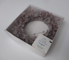 New Vintage Simply Shabby Chic Garland Pink Faceted Beads Silver Wire 6 Feet
