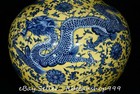 21 6  Qianlong Marked Chinese Blue White Porcelain Flower Dragon Bottle Vase