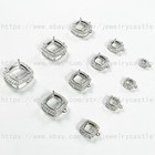 Cushion 4mm To 14mm Semi Mount Sterling Silver 925 Pendant earring Pre Notched