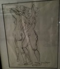 Michael Regnier Taos Artist  two Women  Original Pen   Ink Drawing Hans Bellmer
