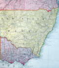 1898 Eastern Australia   Rand Mcnally Large Antique Detailed Map