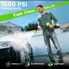 Cordless Pressure Washer  1500 Psi Portable Power Washer With Battery   Charger