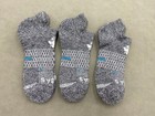 3 Pairs Women Bombas Honeycomb Performance Ankle Socks Size M Gray