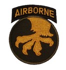 Us Army 17th Airborne Division Patch Golden Talons Battle Of The Bulge Veteran