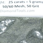 Techdiamondtools Diamond Powder 50 Grit 300-250 Microns  25 Carats   5 Grams