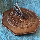 Vintage Virginia Metalcrafters Cast Iron Sundial    tempus Fugit    Scorpion Loc Kk