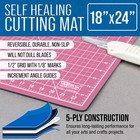 18  X 24  Pink blue Self Healing 5-ply Double Sided Durable Cutting Mat
