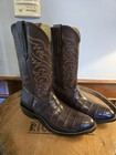 Fenoglio Brown Nile Crocodile Western Cowboy Boots Sz 10 5d