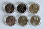 America Space Coin Collection - 6 Colorized Kennedy Half Dollars - 3 Sets Of 2