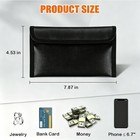 2pcs 2000  f Fireproof Waterproof Document Bag With Zipper Small Cash Money Pouch