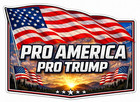 Pro America Pro Trump American Flag Vinyl Sticker 5in Decal Patriotic Usa 2pk